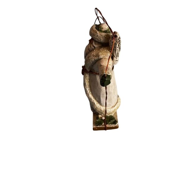 Pamela Schifferl Woodland Snowy Owl Santa Ornament 4½ Inches - Picture 5 of 6